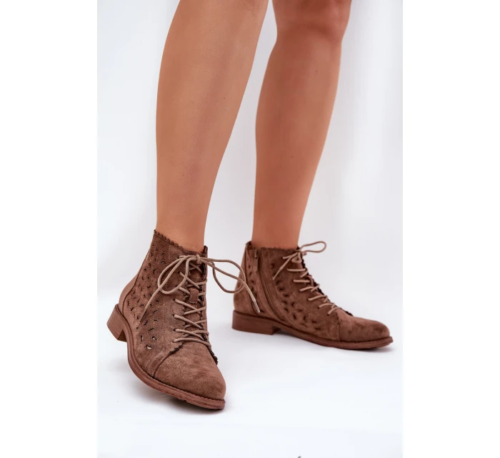 Nízké Boty S Vzorováním S.Barski HY51-185 Hnědé Nízké Boty S Vzorováním S.Barski HY51-185 Hnědé