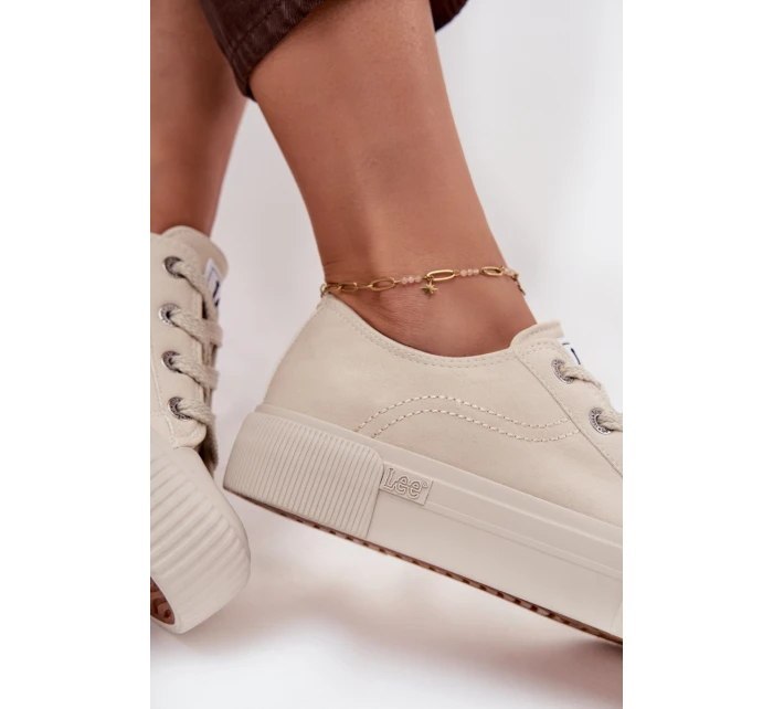 Dámské tenisky na platformě LEE ISLA C WOMEN LOW 50253001.35E Béžové