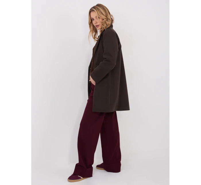 Płaszcz IT PL model 21782494 ciemny brązowy - FPrice Płaszcz IT PL model 21782494 ciemny brązowy - FPrice