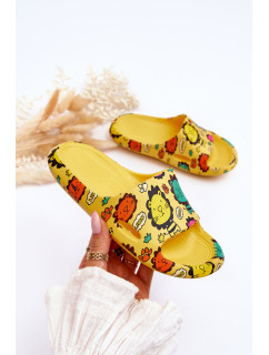 Dětské lehké pěnové pantofle Lion Motiv Žlutá Esther