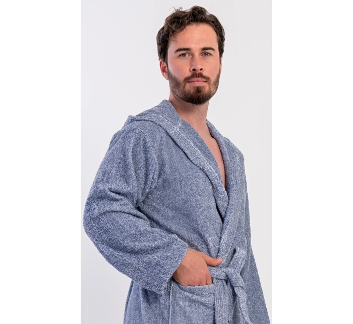 Pánský župan s kapucí model 21290628 - Vienetta MAN Pánský župan s kapucí model 21290628 - Vienetta MAN