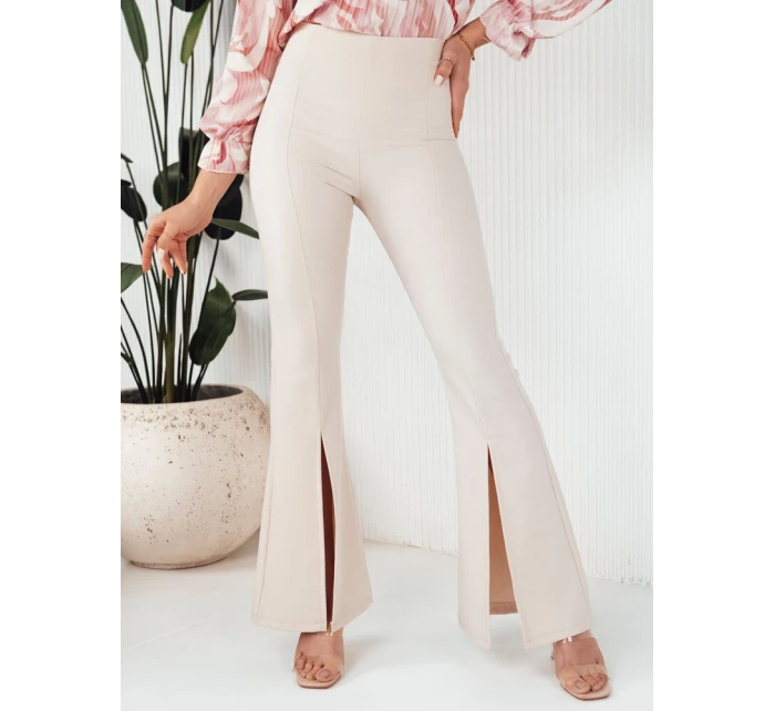 Dámské zvonové kalhoty TISMY beige FashionStreet UY1895 Dámské zvonové kalhoty TISMY beige FashionStreet UY1895