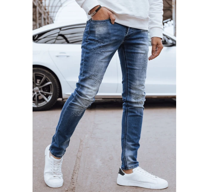 Pánské tmavě modré džínové kalhoty FashionStreet UX4294 Pánské tmavě modré džínové kalhoty FashionStreet UX4294