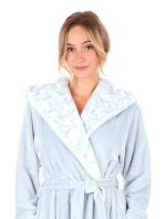 Dámský župan Flora s kapucí krátký 4856 jednobarevný ledově modrá - Vestis Dámský župan Flora s kapucí krátký 4856 jednobarevný ledově modrá - Vestis