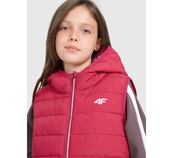 Dívčí rukávy bez rukávů se syntetickou výplní 4F 4FJRAW25TVJAF322-54S