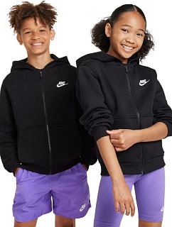 Dětská mikina Nike Sportswear Club Fleece Black FD3004 010