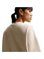Dámská mikina Nike Studio Fleece, krémová, IM8082 236