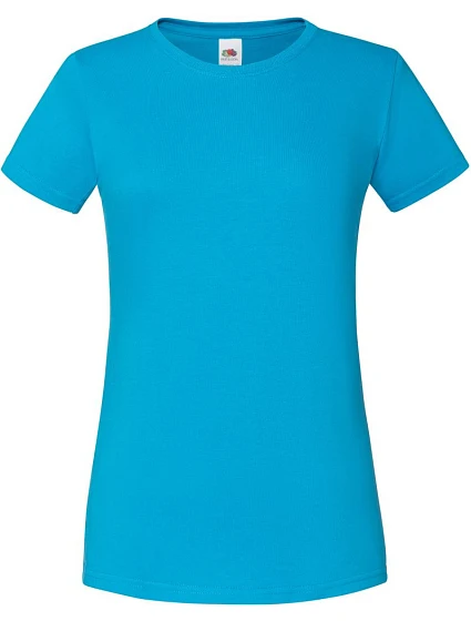 Fruit of the Loom Lady-Fit Iconic 150 T Dámské tričko 16.1432 azure blue Fruit of the Loom Lady-Fit Iconic 150 T Dámské tričko 16.1432 azure blue