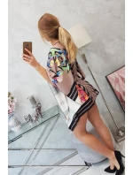 Netopýří šaty vázané v pase cappuccino Netopýří šaty vázané v pase cappuccino