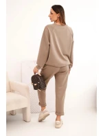 Dámský komplet z viskózy s mikinou a kalhotami fango model 21803205 - K-Fashion Dámský komplet z viskózy s mikinou a kalhotami fango model 21803205 - K-Fashion