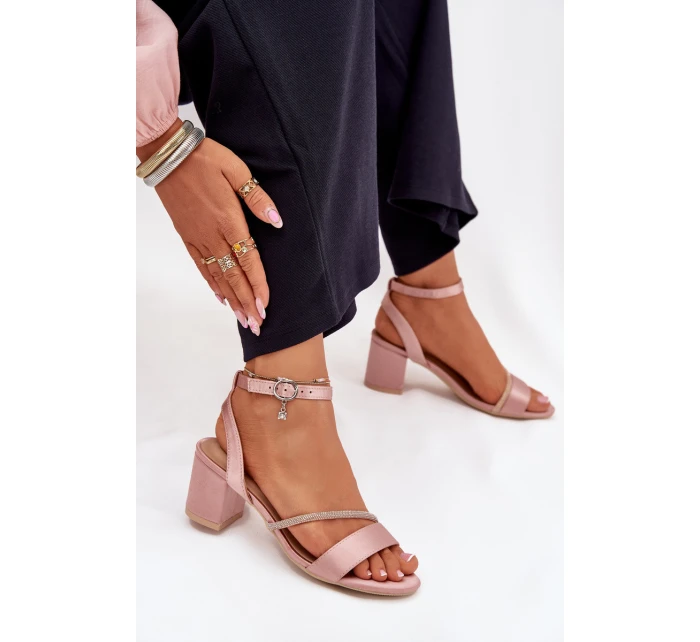 Dámské Sandály Na Podpatku S  Béžové model 21695212 - VINCEZA