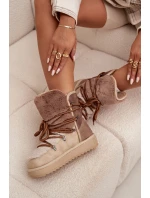 Dámské sněhule s kožíškem  Béžové model 21714047 - D.Franklin