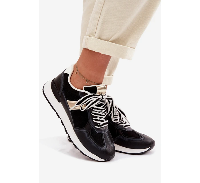 Dámské tenisky z eko kůže Černé Kelira