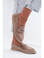 Dámské mokasíny z imitace semiše Vinceza Béžové