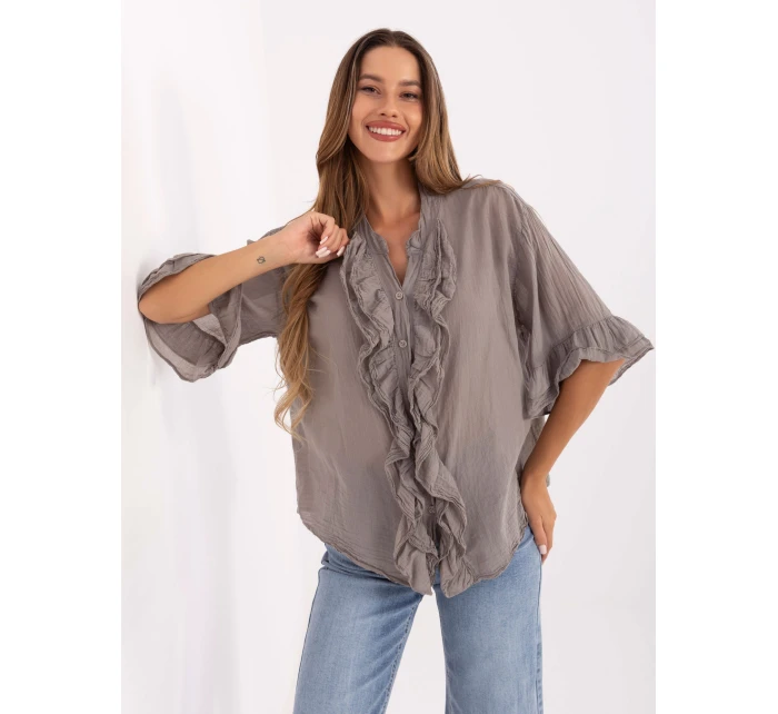 Koszula MI KS model 21219755 ciemny bezowy - FPrice