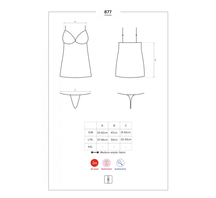 Nádherná košilka 877 - CHE - Obsessive Nádherná košilka 877 - CHE - Obsessive