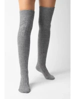 Dámské vlněné nadkolenky 089 šedá - Steven