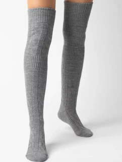 Dámské vlněné nadkolenky 089 šedá - Steven