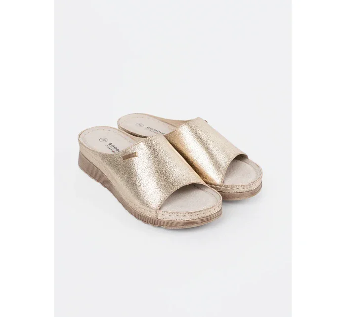 Exkluzívní nazouváky dámské zlaté platforma Exkluzívní nazouváky dámské zlaté platforma