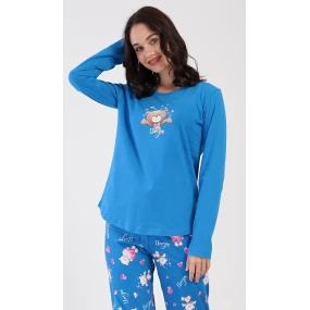 Dámské pyžamo dlouhé Méďa I love you Dámské pyžamo dlouhé Méďa I love you