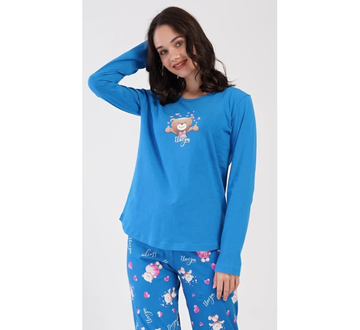 Dámské pyžamo dlouhé Méďa I love model 20848207 - Vienetta