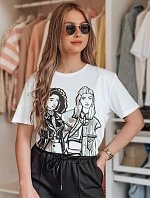 Dámské bavlněné tričko COMIS bílé FashionStreet RY2608