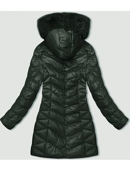 Tmavě zelená dámská zimní bunda model 21246277 - J.STYLE