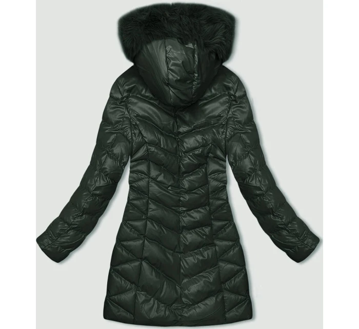 Tmavě zelená dámská zimní bunda (5M3139-238) Tmavě zelená dámská zimní bunda (5M3139-238)