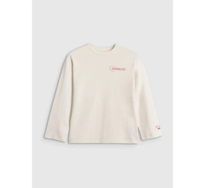 Dívčí tričko oversize s potiskem a dlouhým rukávem model 21877605 - 4F