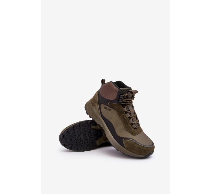 Mužské teplé trekové boty Zelené Big Star MM174333