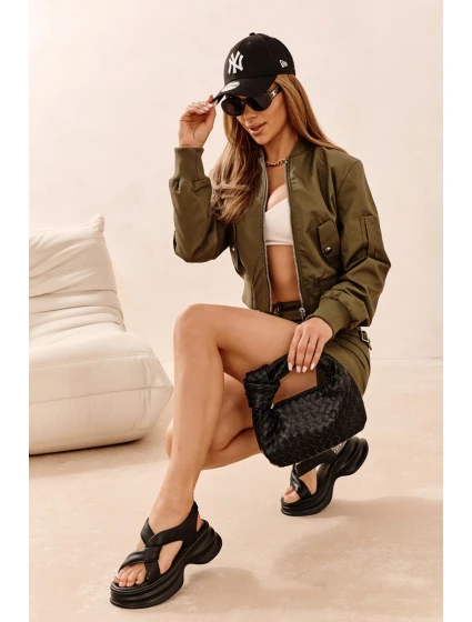 Zazoo 2743 Sametové sandály na podpatku Černé