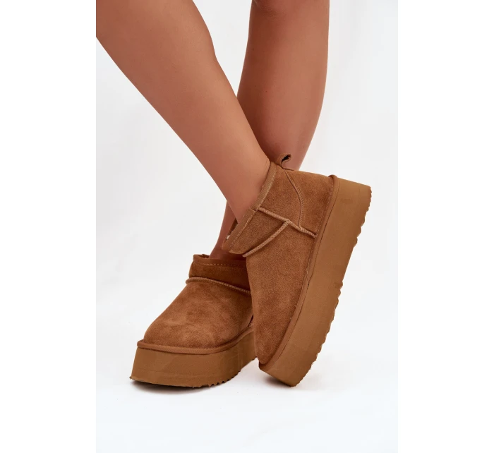 Dámské sněhule z přírodního semiše Camel model 21821905 - Boto