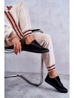 Dámské tenisky z nízkého materiálu Big Star KK274004 Černá Dámské tenisky z nízkého materiálu Big Star KK274004 Černá