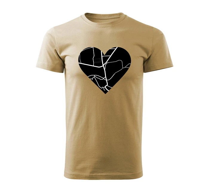 Personalizované pánské tričko s potiskem mapy 