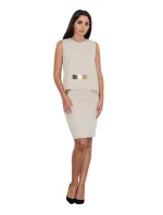 Dámské šaty - set M584 béžové - Figl