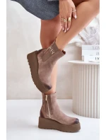 Boty na klínovém podpatku model 201181 Step in style Boty na klínovém podpatku model 201181 Step in style