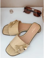 TEDDYLUXE beige FashionStreet dámské žabky ZY0955