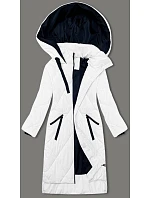 Dlouhá bílá dámská zimní bunda model 21427400 - J.STYLE Dlouhá bílá dámská zimní bunda model 21427400 - J.STYLE