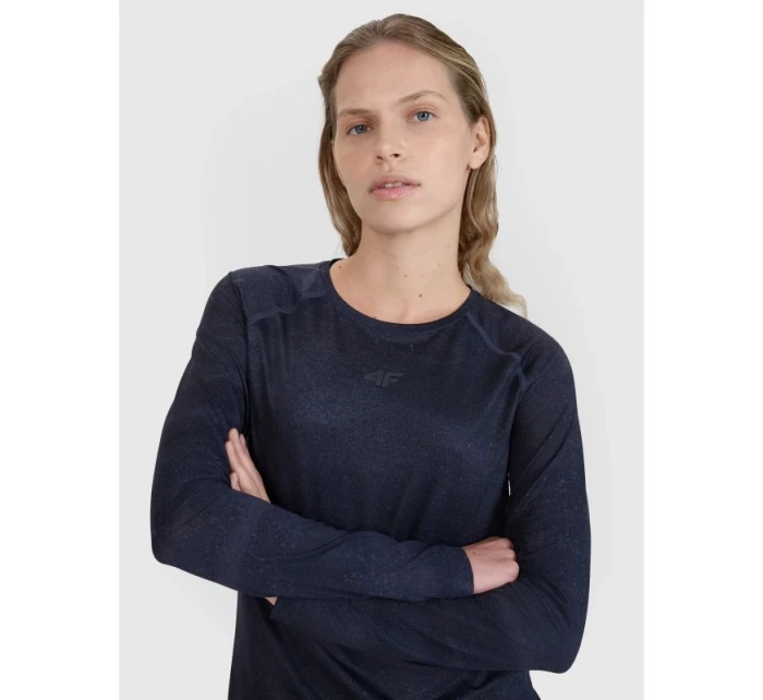 Dámské rychleschnoucí cyklistické tričko s dlouhým rukávem 4F 4FWSS25TFLOF344-20A Dámské rychleschnoucí cyklistické tričko s dlouhým rukávem 4F 4FWSS25TFLOF344-20A