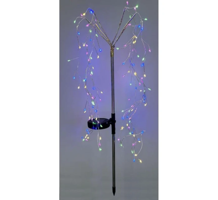 SOLÁRNÍ OHŇOSTROJ STROM LAMPA VÍCEBAREVNÝ 72CM 120 VEDL