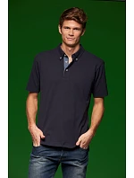 Daiber JN 964 Pánské piqué polo button-down 02.0964 black/black white