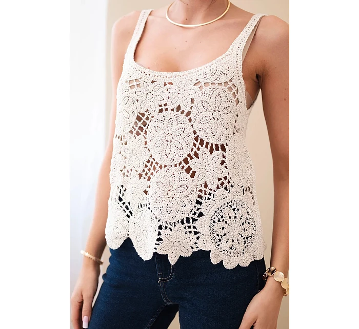 Dámská viskózová halenka bez rukávů s výstřihem do V džínová Dámská viskózová halenka bez rukávů s výstřihem do V džínová