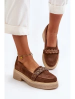 Zazoo 3429/W Dámské Semišové Mokasíny S Ozdobou Hnědé Zazoo 3429/W Dámské Semišové Mokasíny S Ozdobou Hnědé