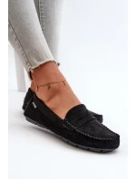 Dámské mokasíny z semiše černé model 21666666 - Boto