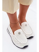 Dámské prodyšné mokasíny z přírodní kůže Kemela