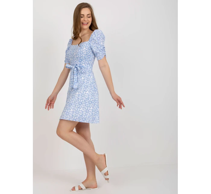 LK SK 509002 šaty.03P bílá a modrá