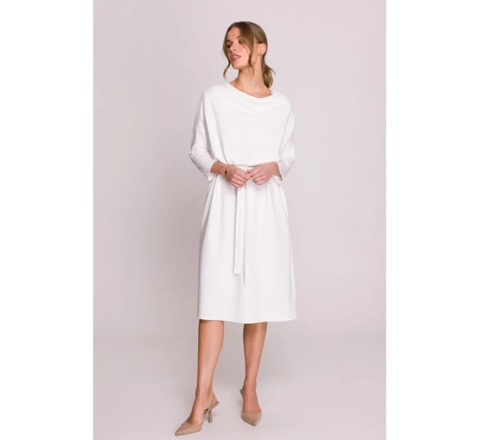 šaty nadměrné velikosti ecru barva model 20966322 - STYLOVE