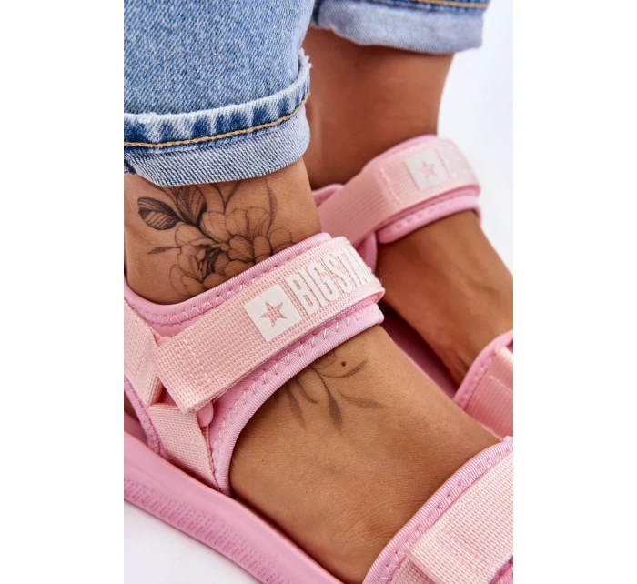 Dámské Sportovní Sandály Big Star LL274729 Růžové Dámské Sportovní Sandály Big Star LL274729 Růžové