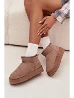 Dámské semišové sněhule Vinceza na platformě – béžové Dámské semišové sněhule Vinceza na platformě – béžové