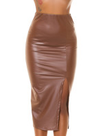 Sexy Highwaist Midi faux leather skirt
